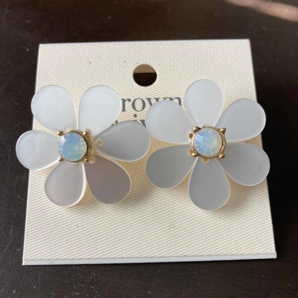 Crown & Ivy Large Flower Earrings